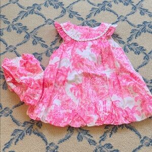 Lilly Pulitzer Pink and White Kids Dress